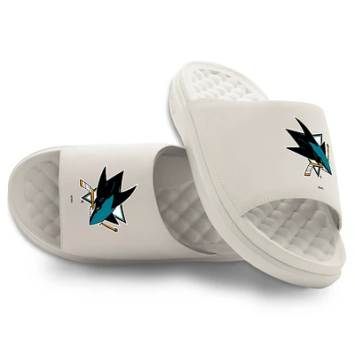 Unisex ISlide Cream San Jose Sharks Primary Motive Slide Sandals