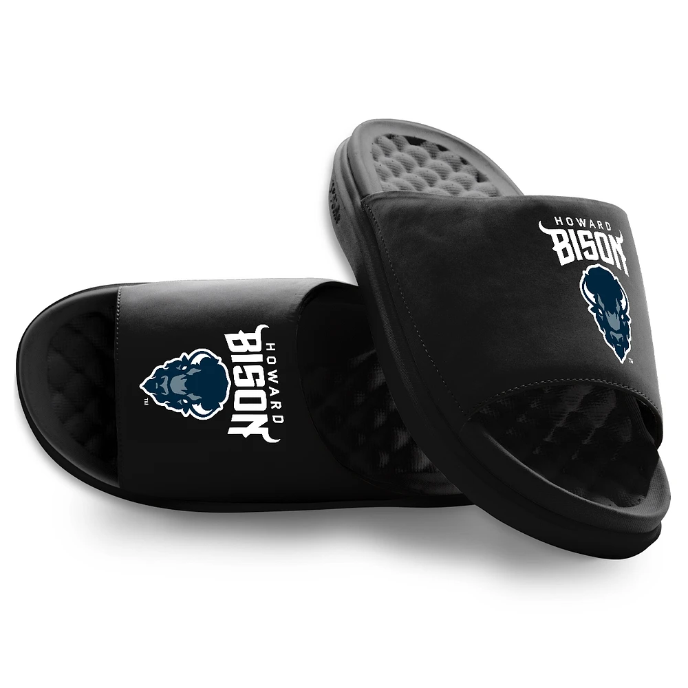 Unisex ISlide Black Howard Bison Primary Motive Slide Sandals