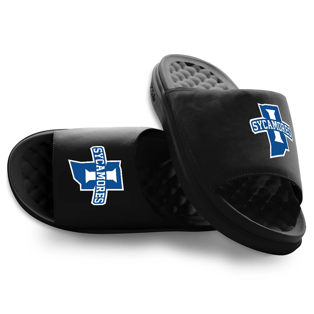 Unisex ISlide Black Indiana State Sycamores Primary Motive Slide Sandals