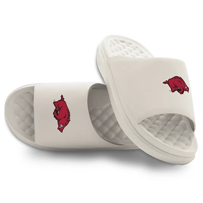 Unisex ISlide Cream Arkansas Razorbacks Primary Motive Slide Sandals