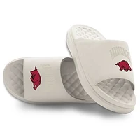 Unisex ISlide Cream Arkansas Razorbacks Tonal Pop Motive Slide Sandals