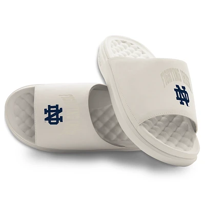 Unisex ISlide Cream Notre Dame Fighting Irish Tonal Pop Motive Slide Sandals