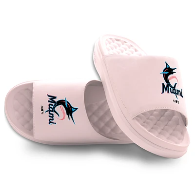 Unisex ISlide Pink Miami Marlins Primary Motive Slide Sandals