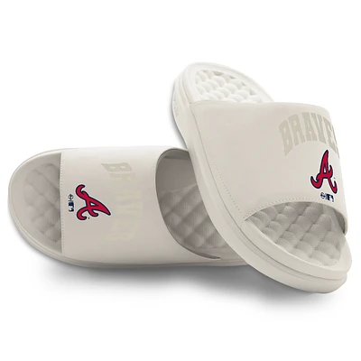 Unisex ISlide Cream Atlanta Braves Tonal Pop Motive Slide Sandals