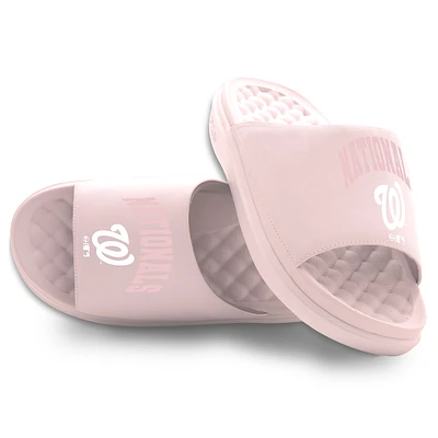 Unisex ISlide Pink Washington Nationals Tonal Pop Motive Slide Sandals