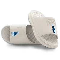 Unisex ISlide Cream Los Angeles Dodgers Tonal Pop Motive Slide Sandals