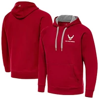 Men's Antigua Red Air Force Victory Pullover Hoodie