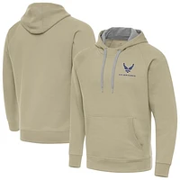 Men's Antigua Khaki Air Force Victory Pullover Hoodie
