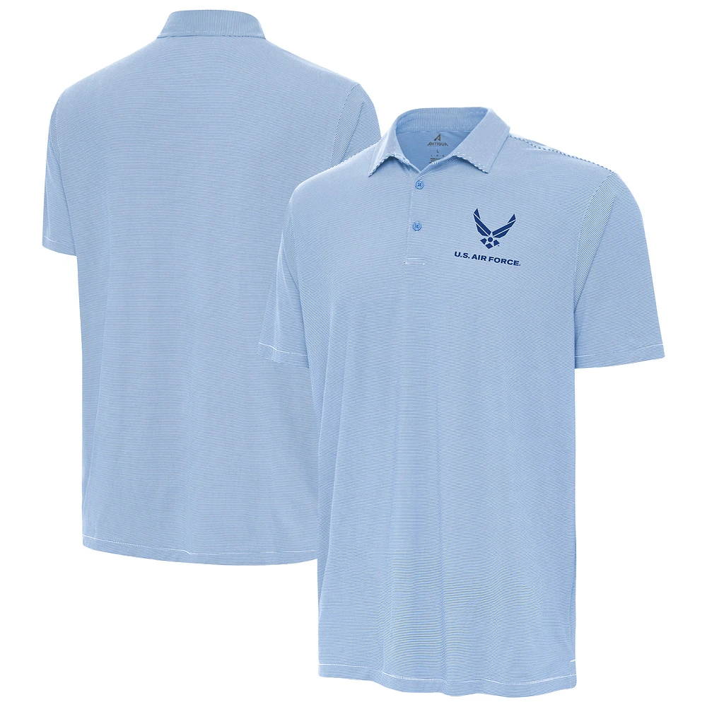 Men's Antigua Powder Blue Air Force Twine Polo
