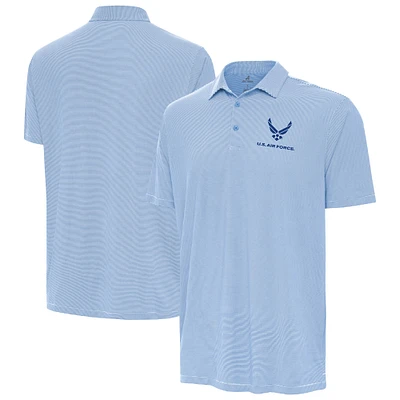 Men's Antigua Powder Blue Air Force Twine Polo