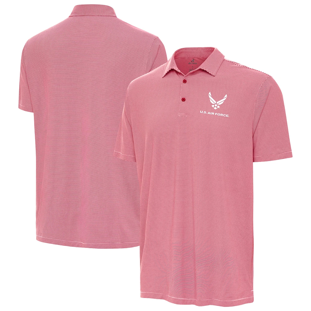 Men's Antigua Red Air Force Twine Polo