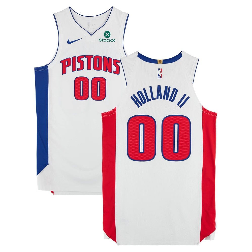Ron Holland II Detroit Pistons Game-Used #00 White Nike Jersey vs. New York Knicks on April 27, 2025 - Round 1 Game 4 - Size 48+4