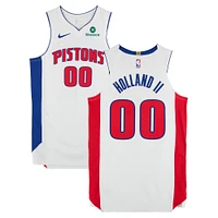 Ron Holland II Detroit Pistons Game-Used #00 White Nike Jersey vs. New York Knicks on April 27, 2025 - Round 1 Game 4 - Size 48+4