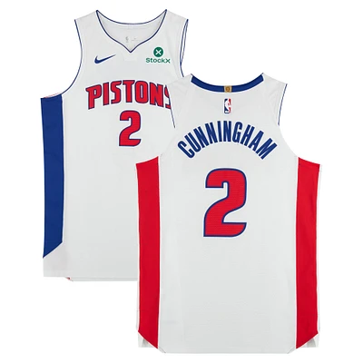 Cade Cunningham Detroit Pistons Game-Used #2 White Nike Jersey vs. New York Knicks on April 27, 2025 - Round 1 Game 4 - 25 Pts, 10 Reb, 10 Ast - Size 50+4