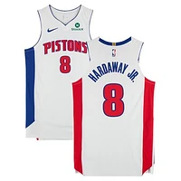 Tim Hardaway Jr. Detroit Pistons Game-Used #8 White Nike Jersey vs. New York Knicks on April 27, 2025 - Round 1 Game 4 -Size 48+4