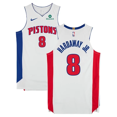Tim Hardaway Jr. Detroit Pistons Game-Used #8 White Nike Jersey vs. New York Knicks on April 27, 2025 - Round 1 Game 4 -Size 48+4