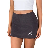Women's Concepts Sport  Charcoal Atlanta Braves Centerline Knit Skort