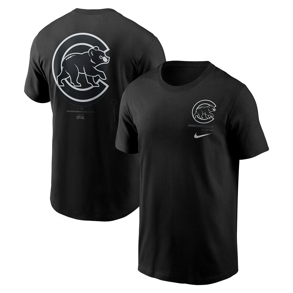 Men's Nike Black Chicago Cubs Lights Out Bar Loading T-Shirt