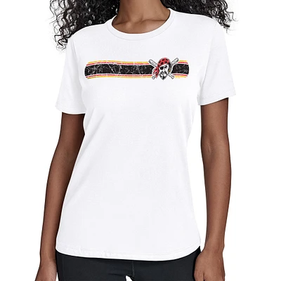 Women's Starter  White Pittsburgh Pirates Team Stripe T-Shirt