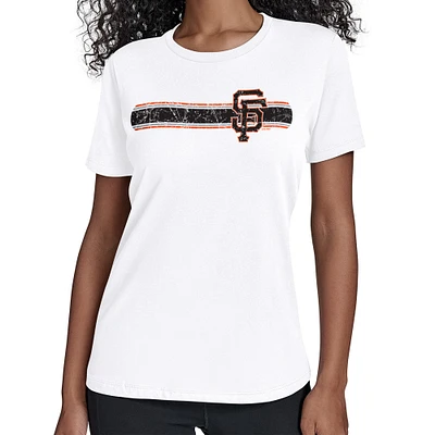 Women's Starter  White San Francisco Giants Team Stripe T-Shirt