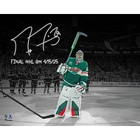 Marc-Andre Fleury Minnesota Wild Autographed 16" x 20" Final NHL Regular Season Game Spotlight Photograph with "Final NHL GM 4/15/25" Inscription
