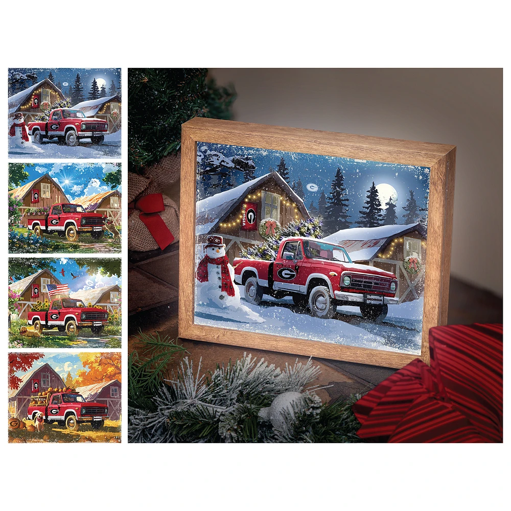 Georgia Bulldogs 12" x 11" Four Seasons LED Light Box