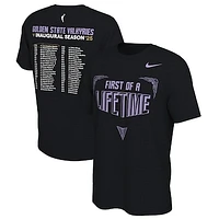 Unisex Nike Eclipse Black Golden State Valkyries 2025 Inaugural Season First of a Lifetime Schedule T-Shirt
