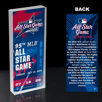 Highland Mint 2025 MLB Atlanta All-Star Game 3D Ticket Block Art