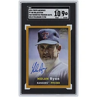 Nolan Ryan Texas Rangers Autographed 2024 Topps Archives Gold #FF-NR #27/50 SGC Authenticated 9/10 Card