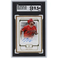Mike Trout Los Angeles Angels Autographed 2024 Topps Definitive Gold Framed #DCFA-MT #28/30 SGC Authenticated 9.5/10 Card