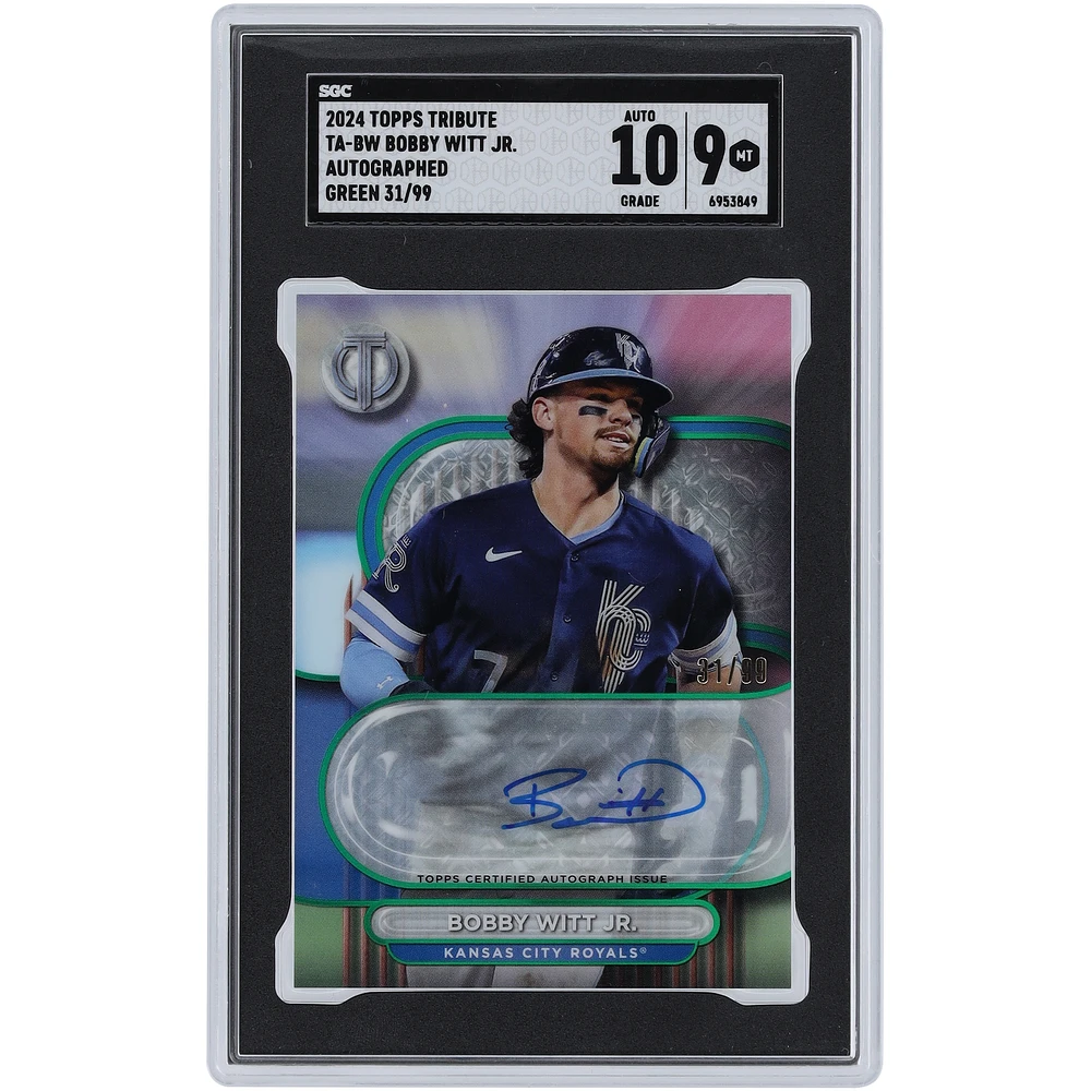 Bobby Witt Jr. Kansas City Royals Autographed 2024 Topps Tribute #TA-BW #31/99 SGC Authenticated 9/10 Card