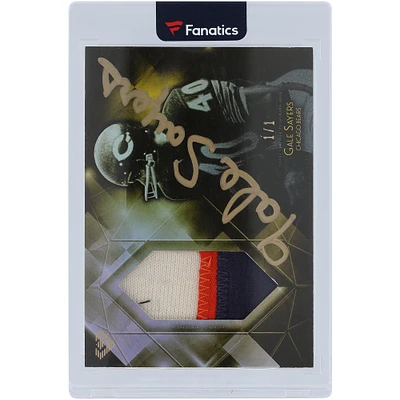 Gale Sayers Chicago Bears Autographed 2015 Topps Diamond 3 Color Relic #DAPC-GS #1/1 Card