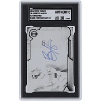 Bryce Harper Washington Nationals Autographed 2016 Topps Tribute Printing Plate #TA-BH #1/1 SGC Authenticated Auto 10 Card