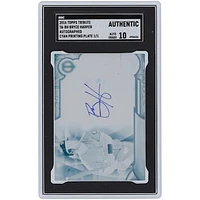 Bryce Harper Washington Nationals Autographed 2016 Topps Tribute Cyan Printing Plate #TA-BH #1/1 SGC Authenticated Auto 10 Card