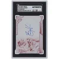 Bryce Harper Washington Nationals Autographed 2016 Topps Tribute Magenta Printing Plate #TA-BH #1/1 SGC Authenticated Auto 10 Card