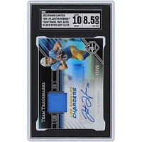 Justin Herbert Los Angeles Chargers Autographed 2023 Panini Limited Silver Spotlight Relic #TSM-JH #15/25 SGC Authenticated 8.5/10 Card