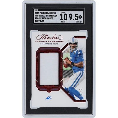 Anthony Richardson Indianapolis Colts Autographed 2023 Panini Flawless RPA Ruby #RPA-ARN #2/15 SGC Authenticated 9.5/10 Rookie Card