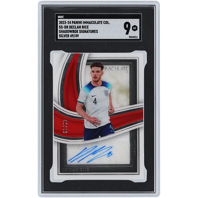 Declan Rice England National Team Autographed 2023-24 Panini Immaculate #SS-DR #49/49 SGC Authenticated 9 Card