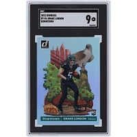 Drake London Atlanta Falcons 2022 Panini Donruss Downtown #DT-DL SGC Authenticated 9 Rookie Card