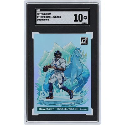 Russell Wilson Denver Broncos 2022 Panini Donruss Downtown #DT-RW SGC Authenticated 10 Card