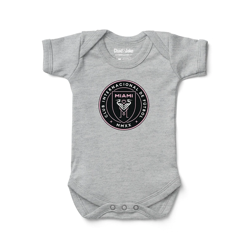 Infant Chad & Jake Heather Gray Inter Miami CF Bodysuit