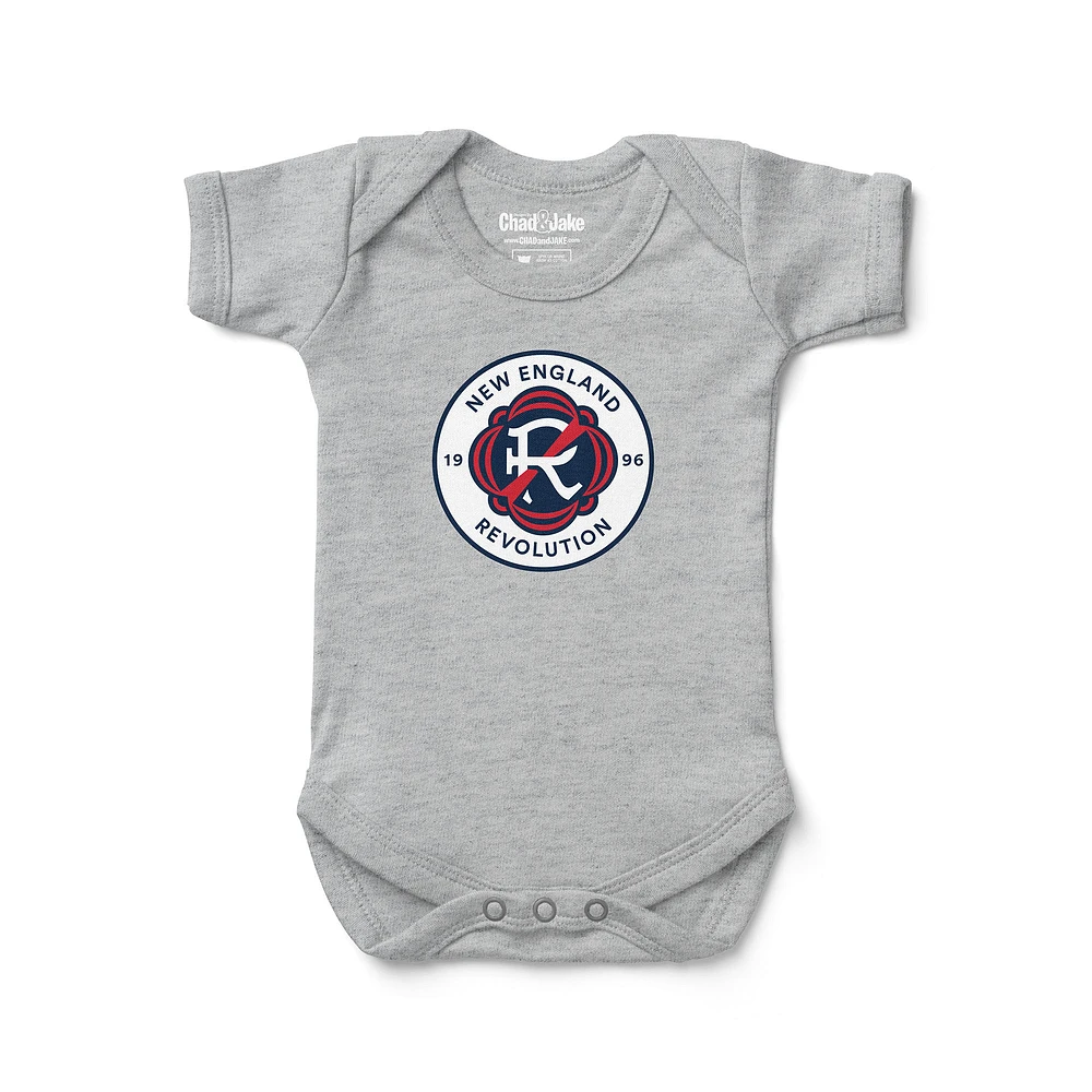 Infant Chad & Jake Heather Gray New England Revolution Bodysuit