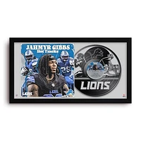 Jahmyr Gibbs Detroit Lions 14" x 26" Framed Art Vinyl Album Print