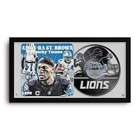 Amon-Ra St. Brown Detroit Lions 14" x 26" Framed Art Vinyl Album Print
