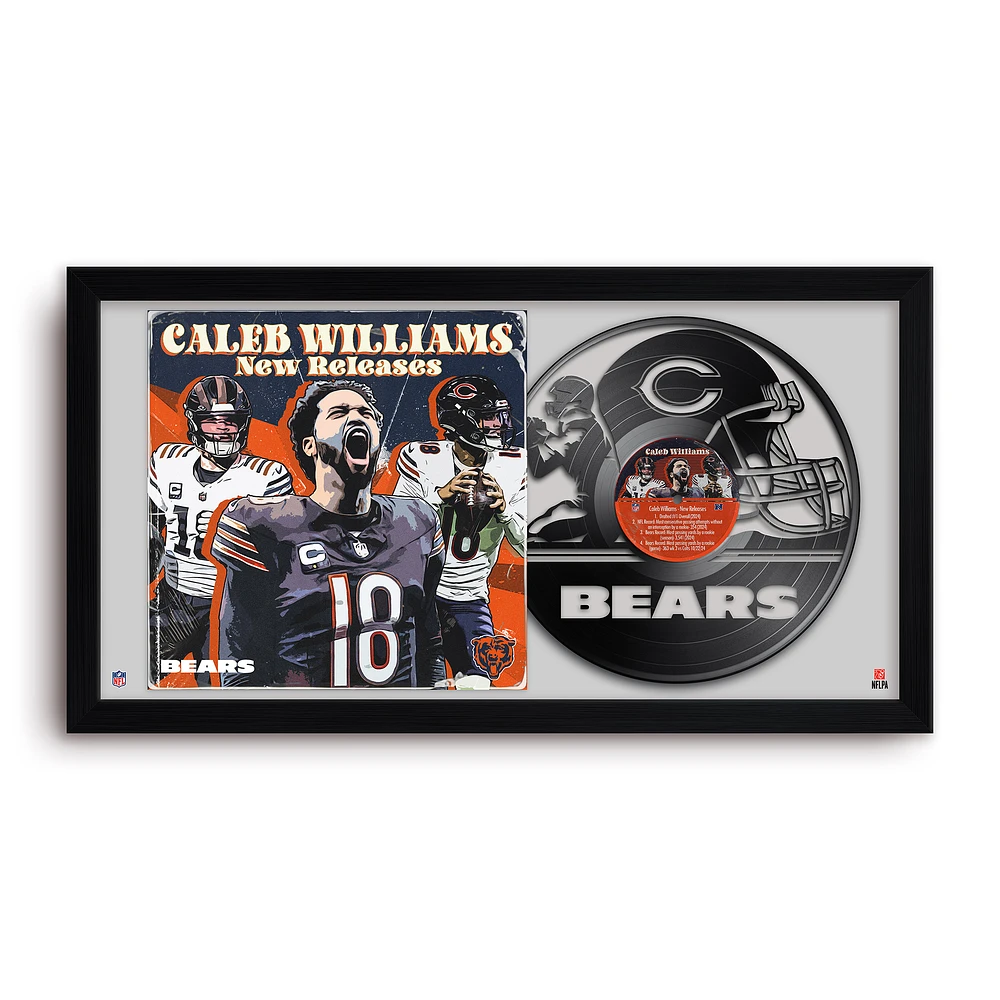 Caleb Williams Chicago Bears 14" x 26" Framed Art Vinyl Album Print