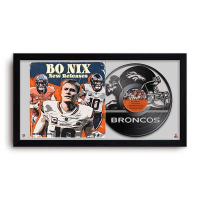 Bo Nix Denver Broncos 14" x 26" Framed Art Vinyl Album Print