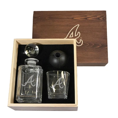 Atlanta Braves 15oz. Decanter and 10oz. Whiskey Glass Set