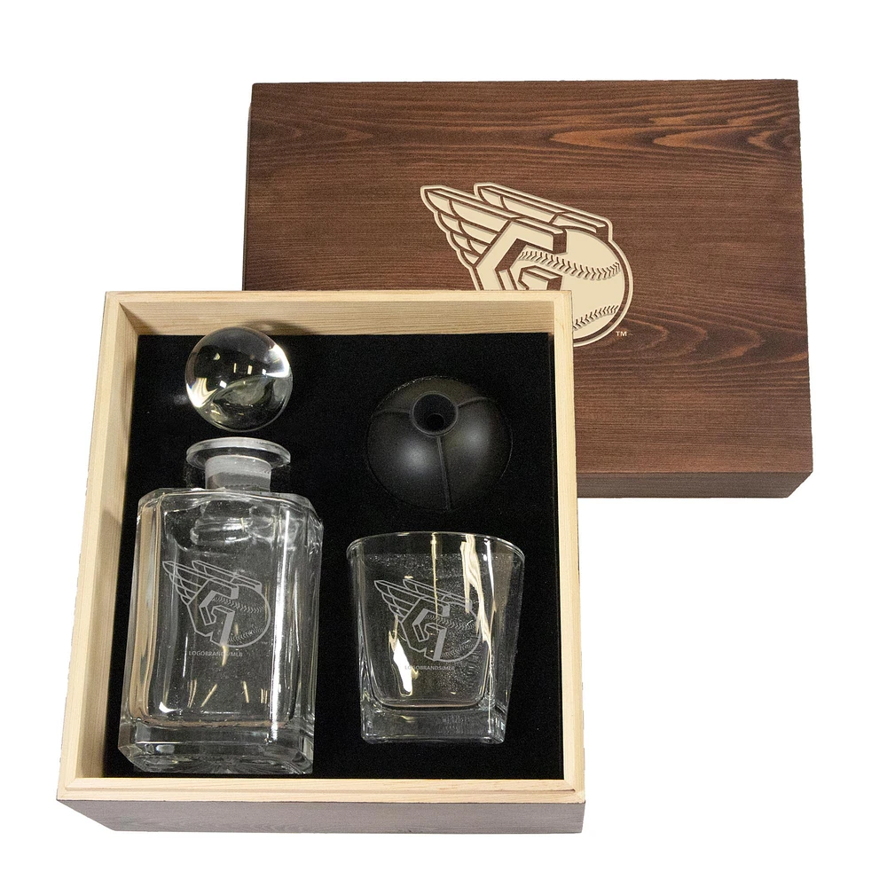 Cleveland Guardians 15oz. Decanter and 10oz. Whiskey Glass Set