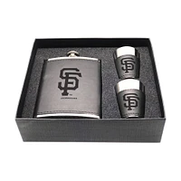 San Francisco Giants Three-Piece Leather Flask & Shot Glass Set
