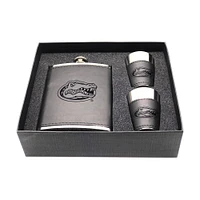 Florida Gators Three-Piece Leather Flask & Shot Glass Set